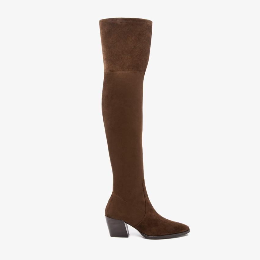 Thursday Boots Tempest Overknee Laarzen Dames - Laarzen Koffie (3152879-UO)